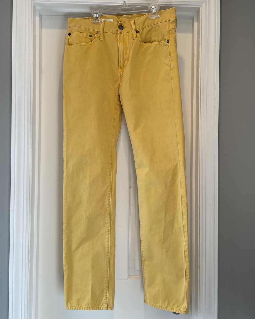 Gap 1969 100% Cotton Slim Fit Khaki Pants Yellow/Gold Size 30/32